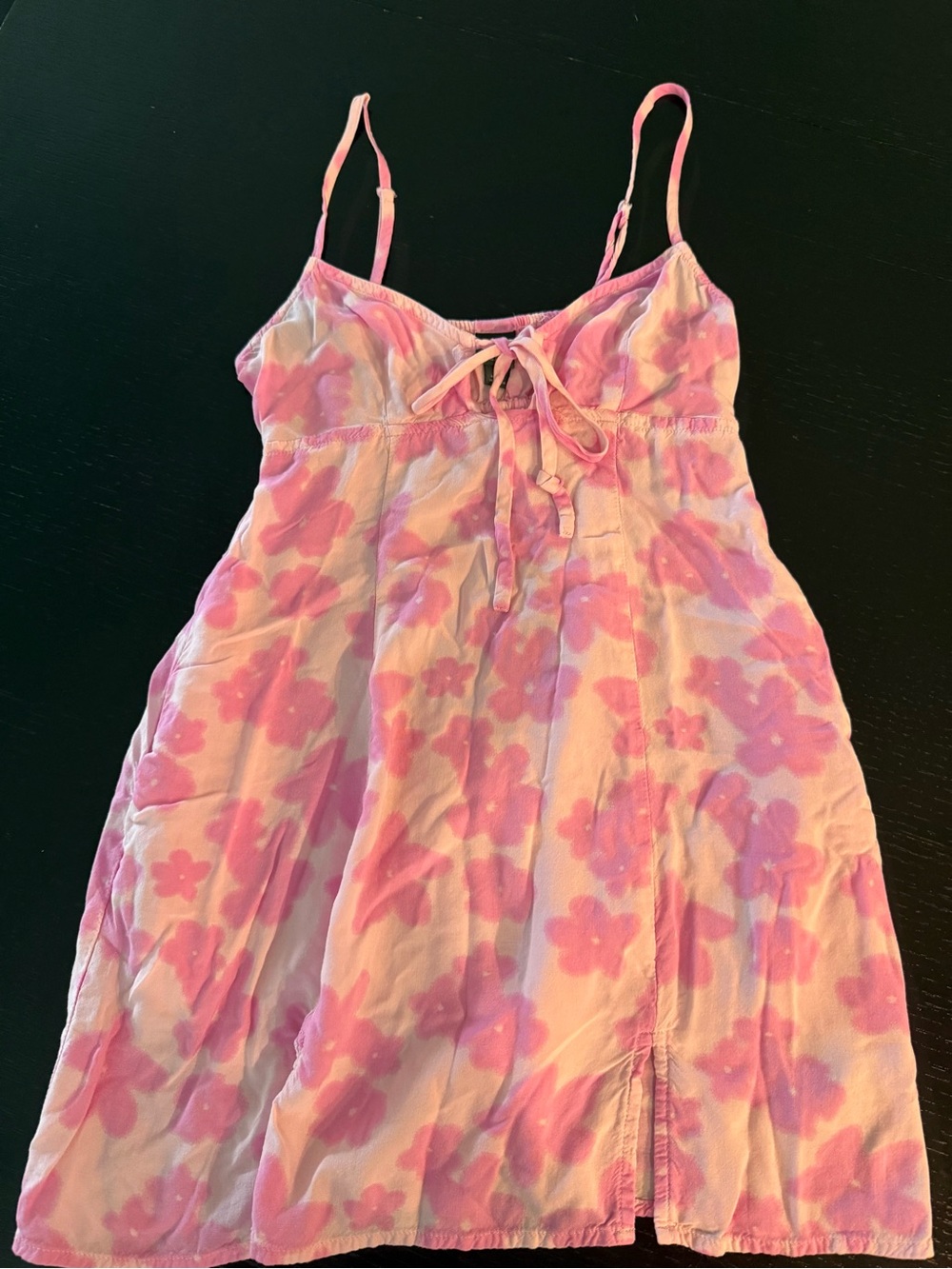 wild fable Pink Floral Tie-Front Mini Dress